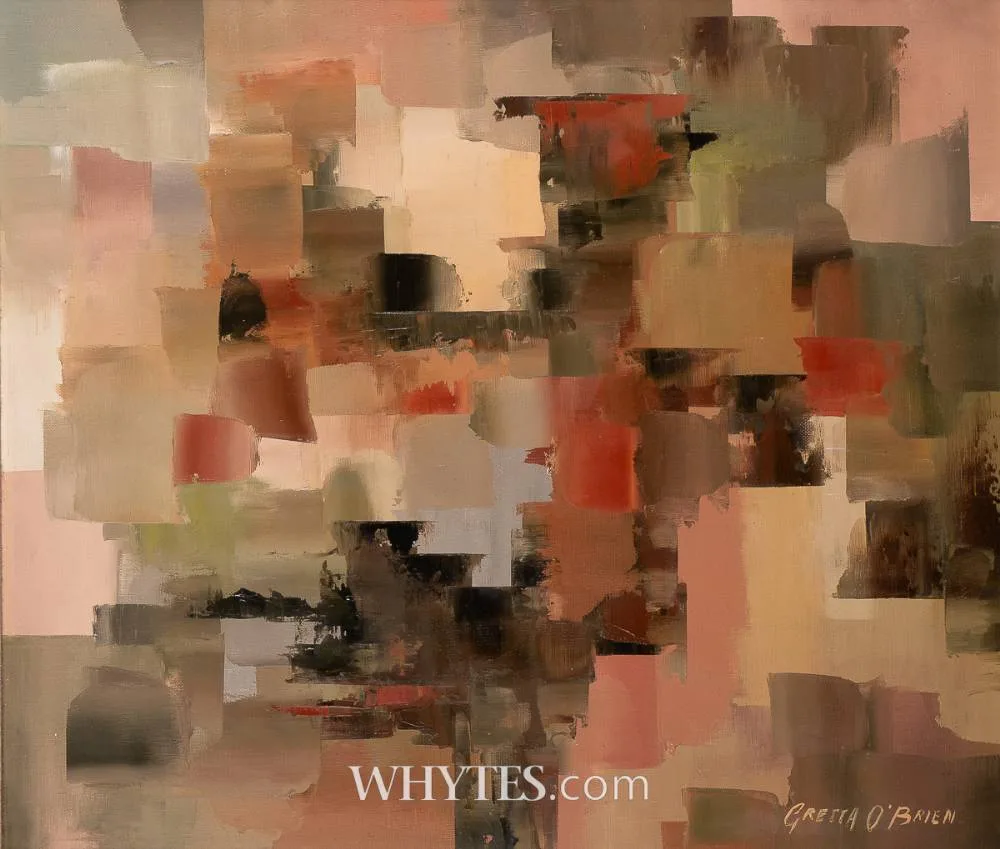 AUTUMN REFLECTION by Gretta O'Brien, 1983, oil on canvas, sold Jun 2025