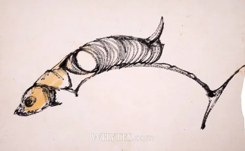 Sidney Nolan, FISH, ink; (unframed)