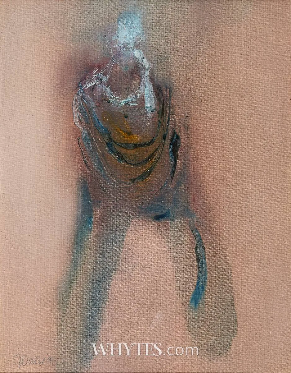 BECKETT'S MAN by Gerald Davis, 1991, oil on canvas, sold Jun 2025