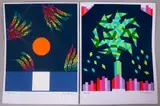 Patrick Scott, CHRISTMAS GREETING CARDS, 2001 and 2002 (A PAIR)