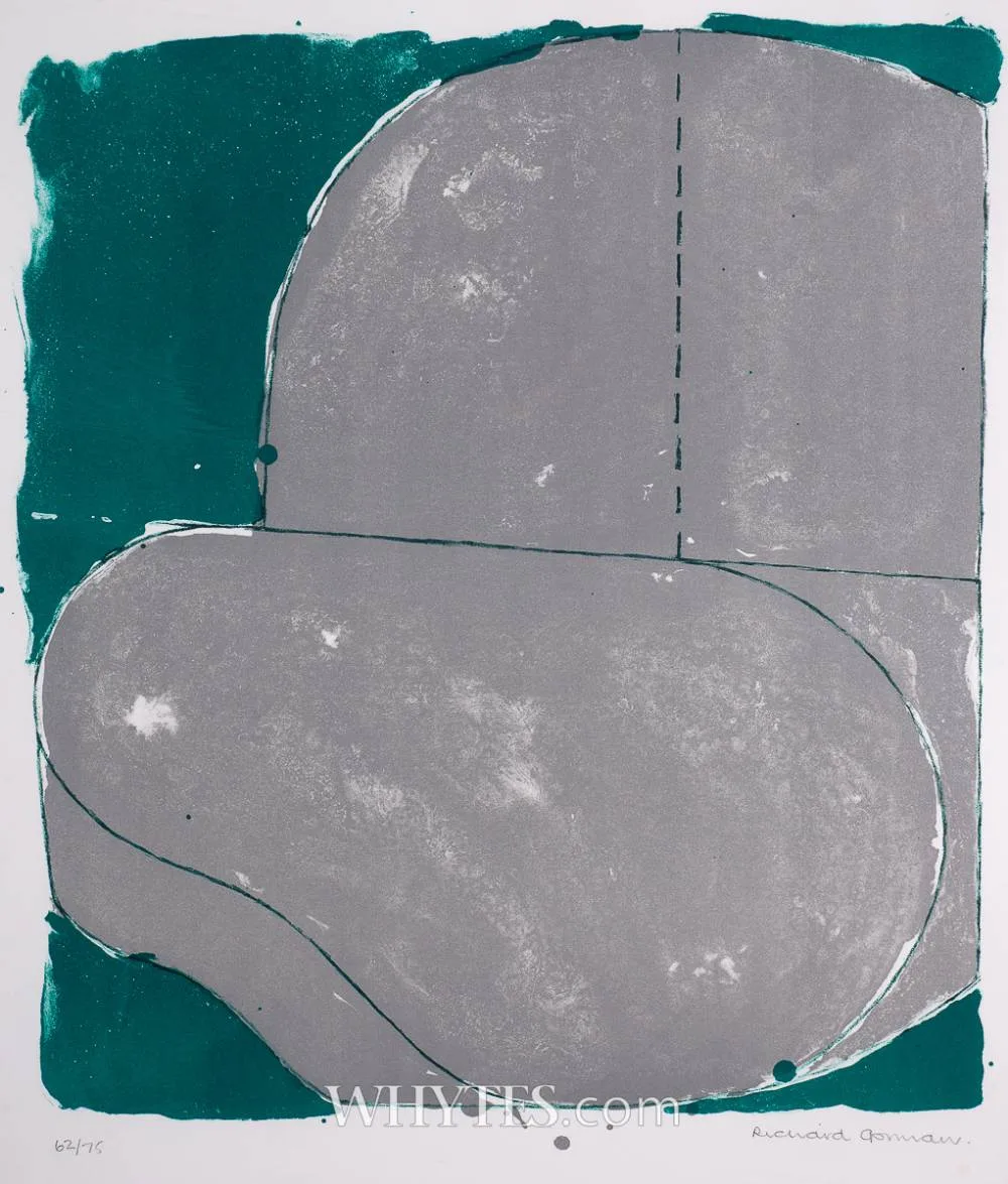 ABSTRACT GREEN by Richard Gorman, lithograph; (no. 62 from an edition of 75), sold Jun 2025