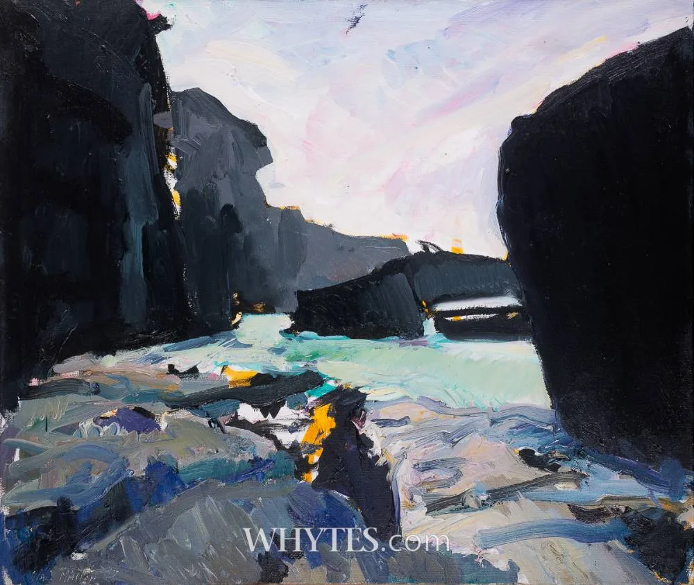 Brian MacMahon, COASTAL CLIFFS, 1997, oil on canvas; (unframed)