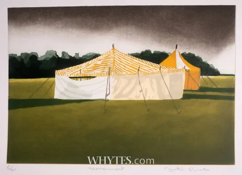 Martin Gale, TOURNAMENT, 2010, etching with aquatint on Zerkall paper; (no. 5 from an edition of 40); (unframed)