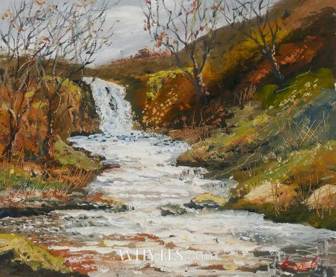 Darren Paul, SHEEN FALLS, 2005, oil on paper