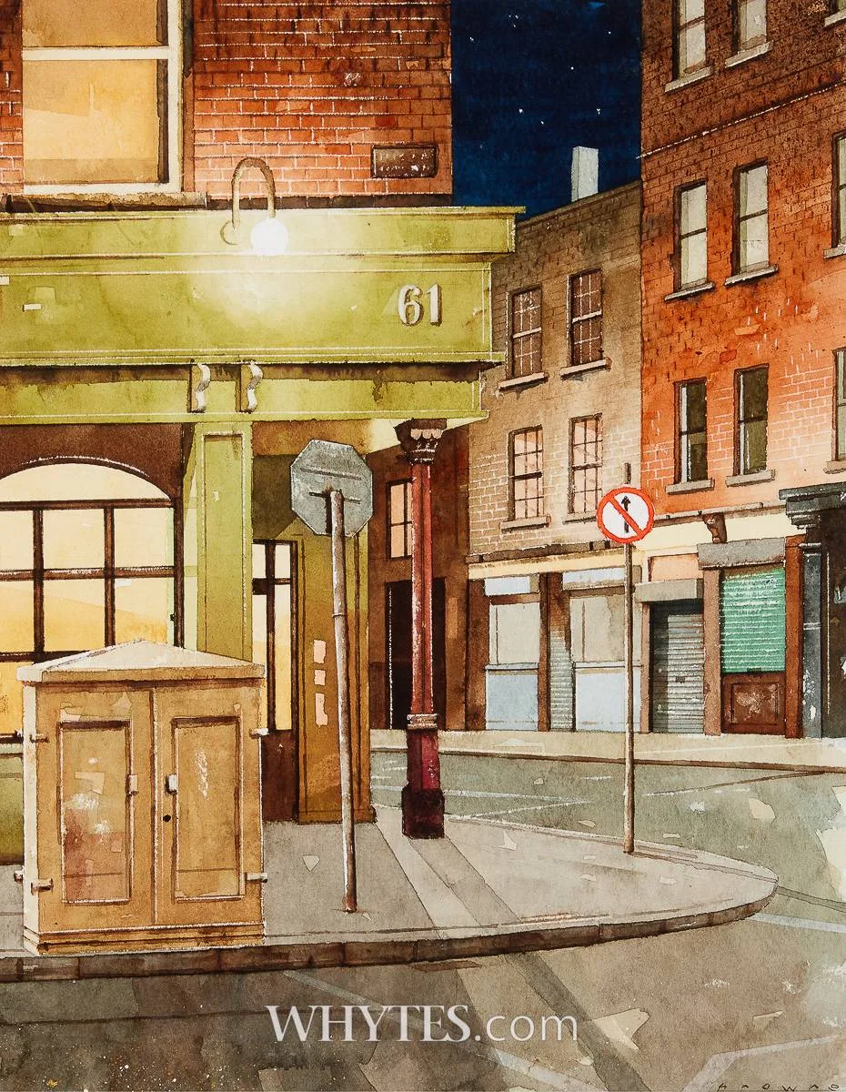 David Browne, DECEMBER, 5.30PM, CAPEL STREET, 2003, watercolour