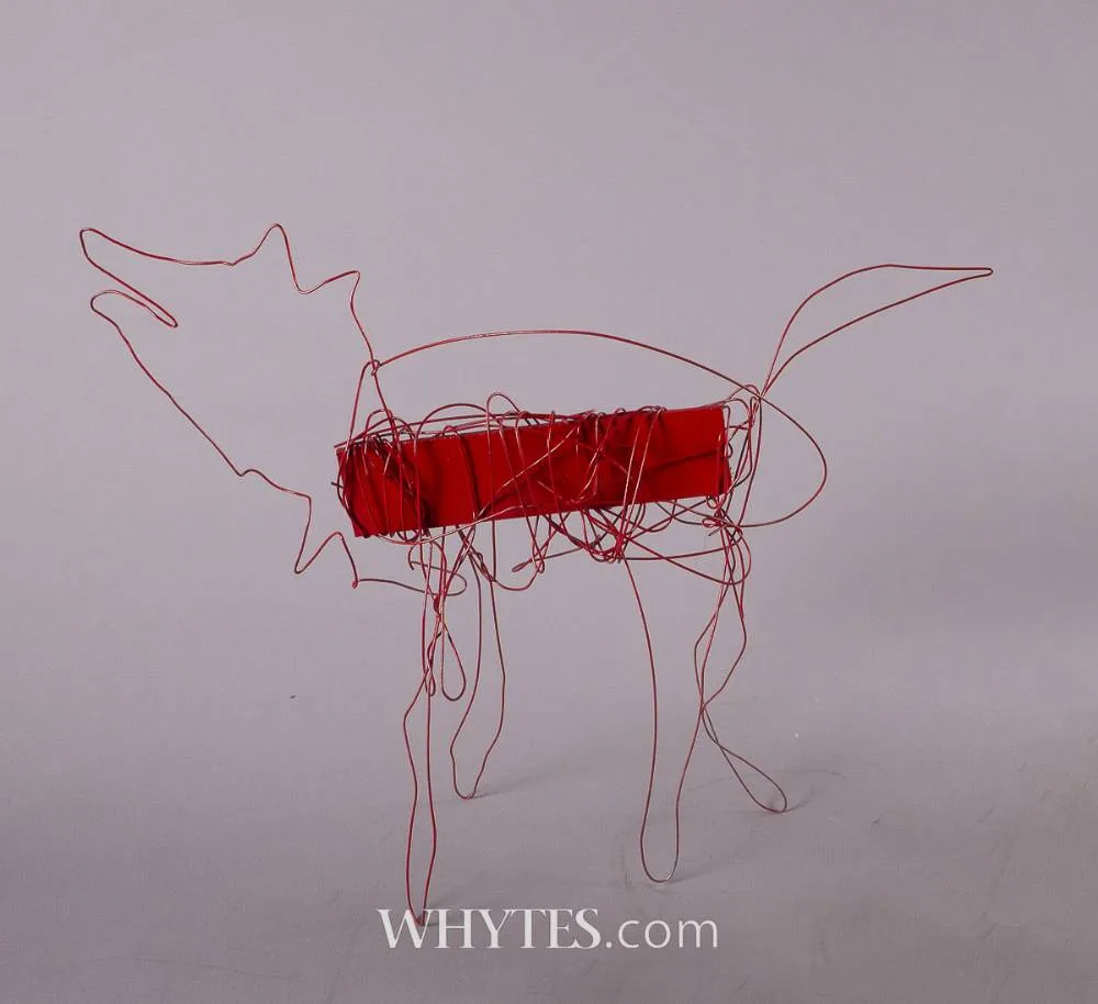 DESSI by Robert Janz, 2009, painted wood and metal wire; (unique), sold Jun 2025