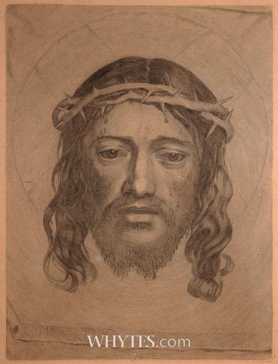Claude Mellan, THE SAINT VERONICA OR THE HOLY HANDKERCHIEF, 1649, engraving