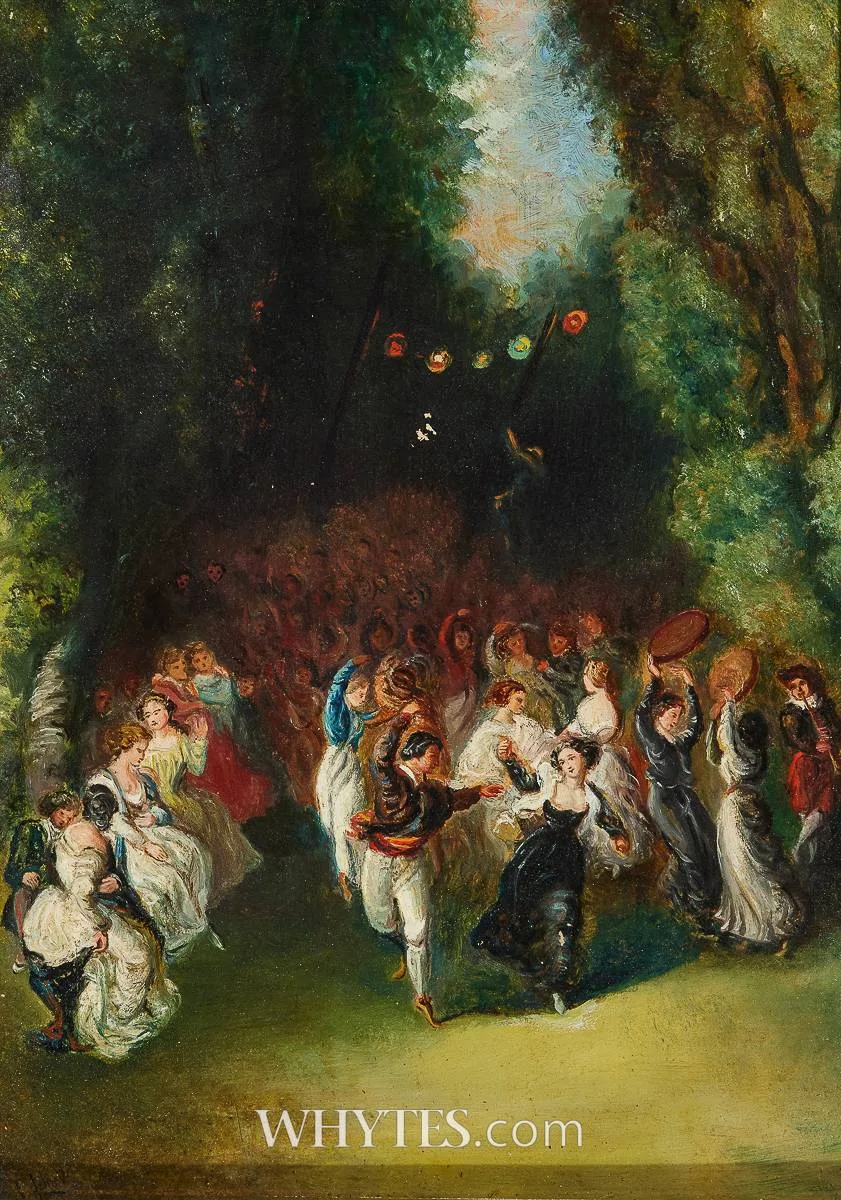 F. John Volghe, CLASSICAL SCENE, oil on board