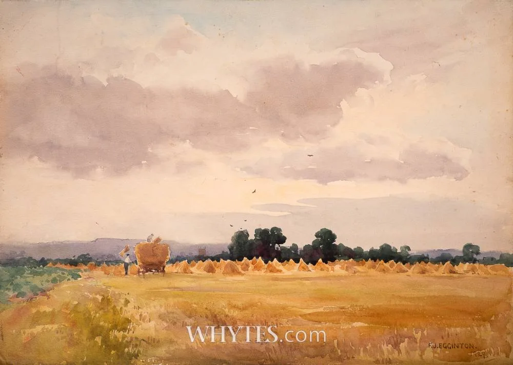 CORNFIELD by Frank Egginton, 1929, watercolour; (unframed), sold Jun 2025