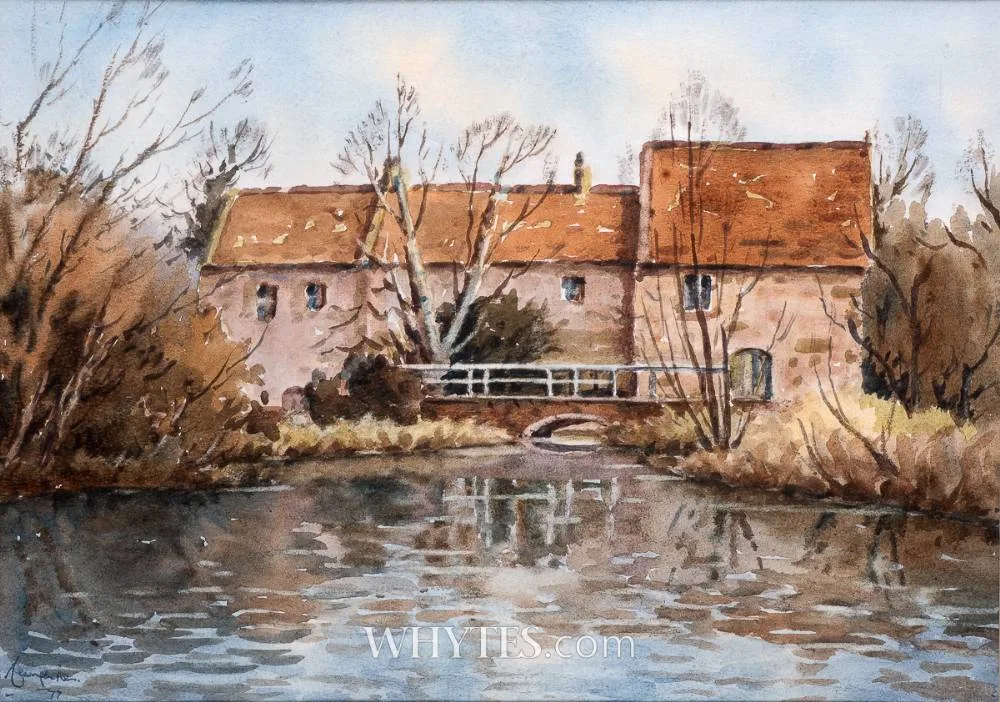 Wilfred James Haughton, OVINGTON MILL, HAMPSHIRE, 1977, watercolour