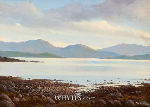 CLEW BAY, COUNTY MAYO by Gerry Marjoram, oil on canvas board, sold Jun 2025