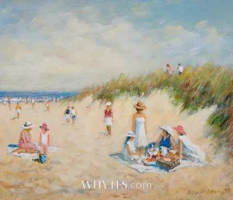 Sean McDermott, PICNIC ON THE BEACH, oil on canvas