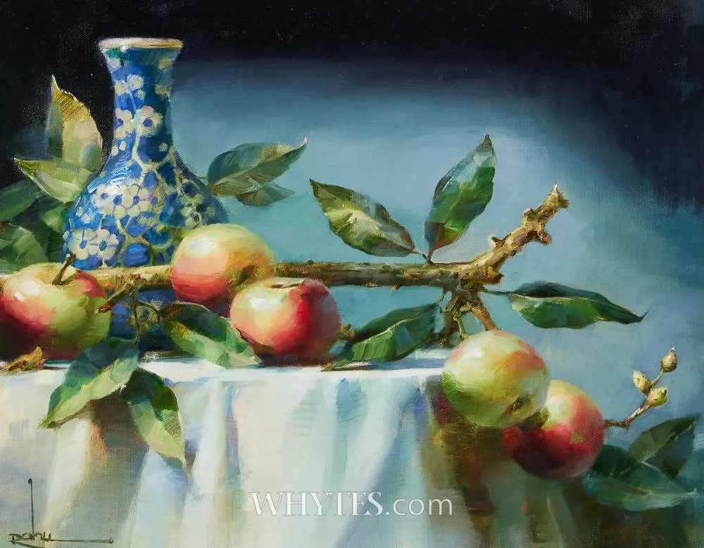 Owen Rohu, STILL LIFE WITH APPLES, 2008, oil on canvas
