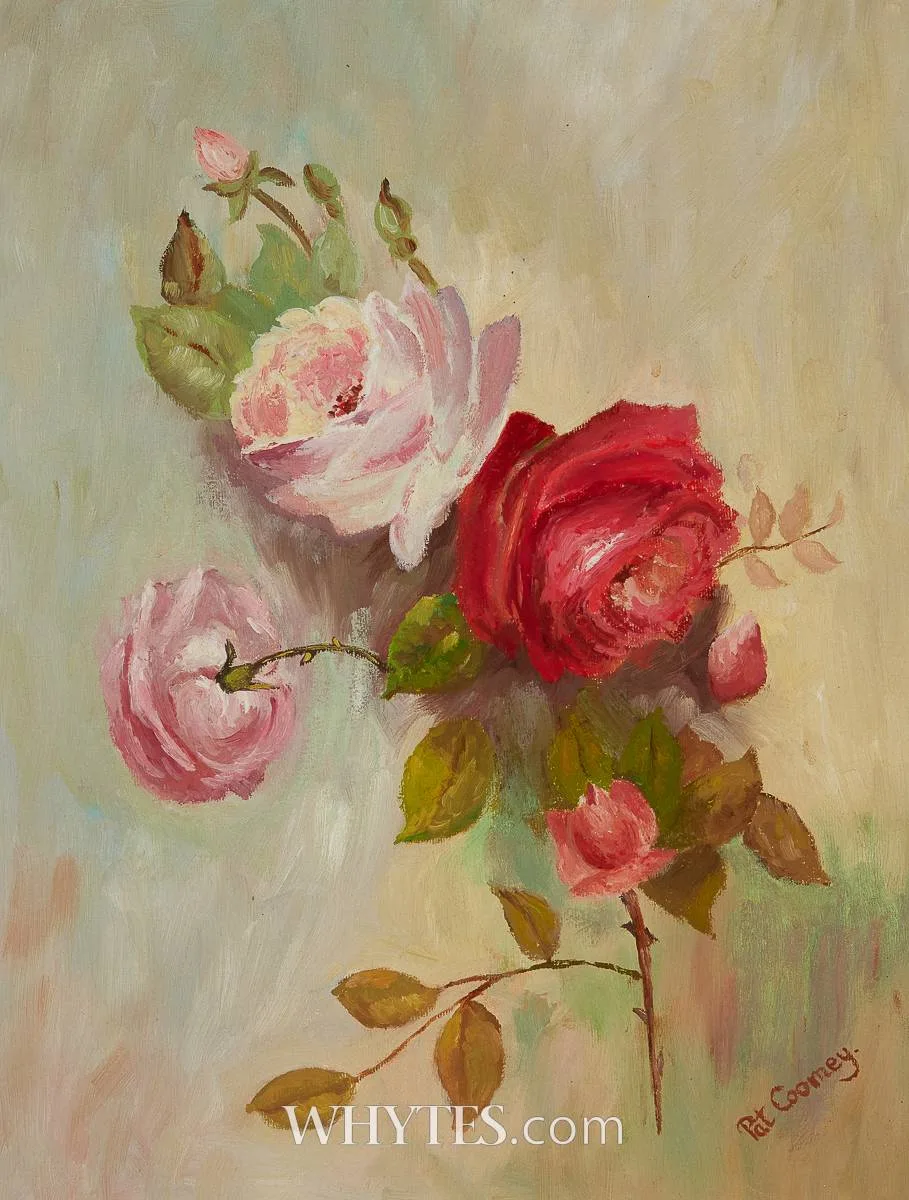 Pat Coomey, ROSES, oil on canvas