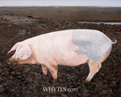 Jonathan Pike, SOW, 1981, oil on board