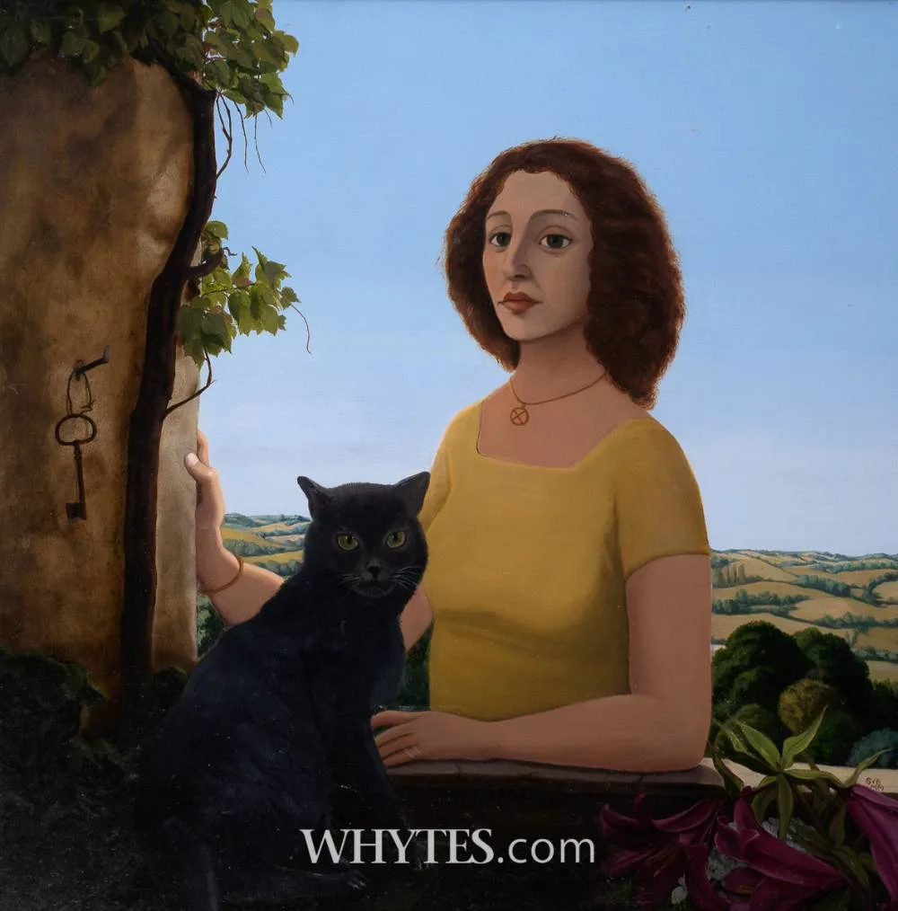 Suzanne van Vliet, WOMAN WITH CAT, oil on copper