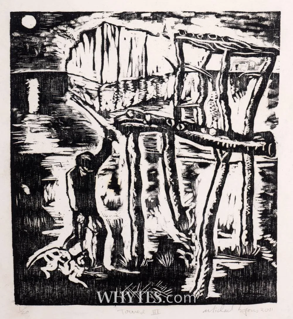 Michael Lyons, TOWER III, 2011, etching; (no. 1 from an edition of 20)