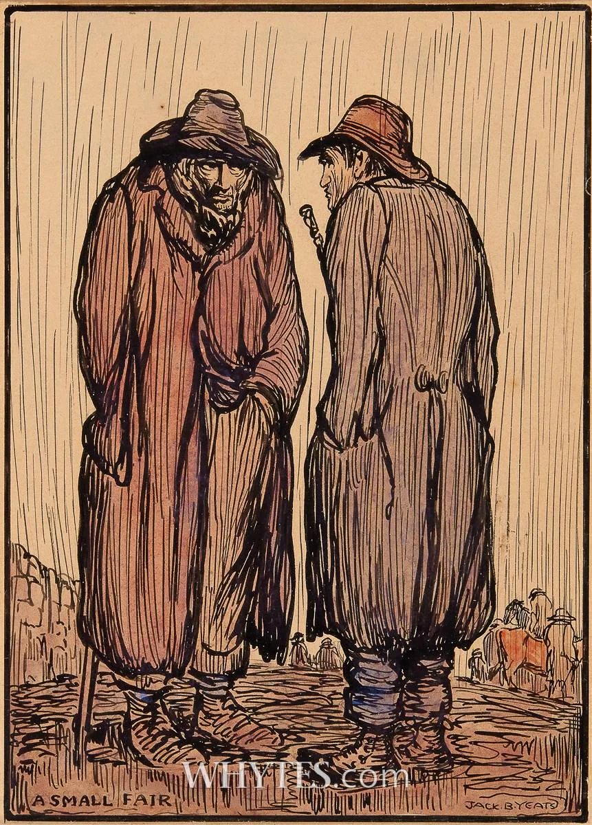 A SMALL FAIR by Jack Butler Yeats, c.1911, pen, ink and watercolour, sold May 2025