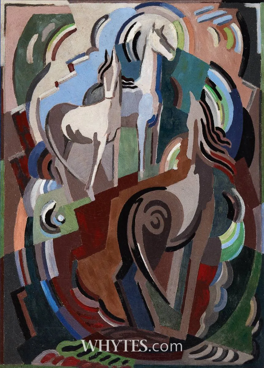 Mainie Jellett, ACHILL HORSES, 1933, oil on canvas