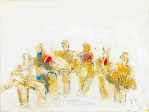 John B. Vallely, STREET SESSION, oil on canvas