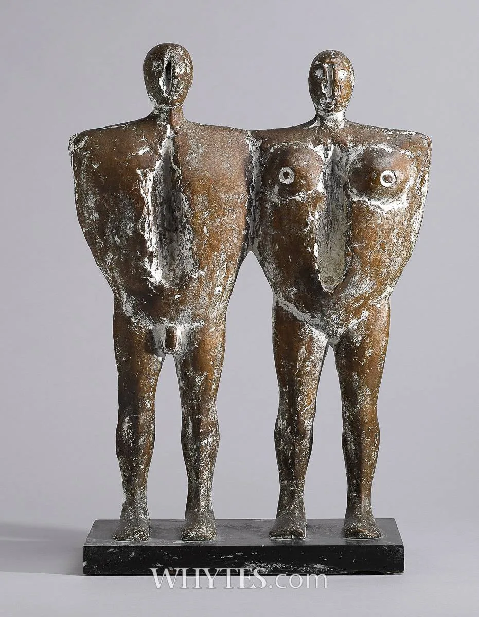 VICTIMS by John Behan, bronze on marble base; (from an edition of 6), sold May 2025