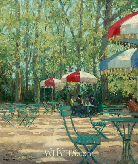 Henry Robertson Craig, PARISIAN OUTDOOR CAFÉ, oil on canvas