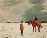 Peter Curling, HORSE EXERCISING IN SNOW