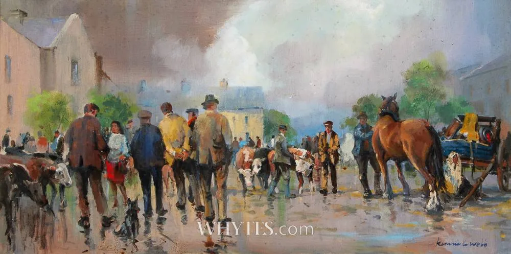 FAIR DAY, CLIFDEN by Kenneth Webb, oil on canvas, sold May 2025