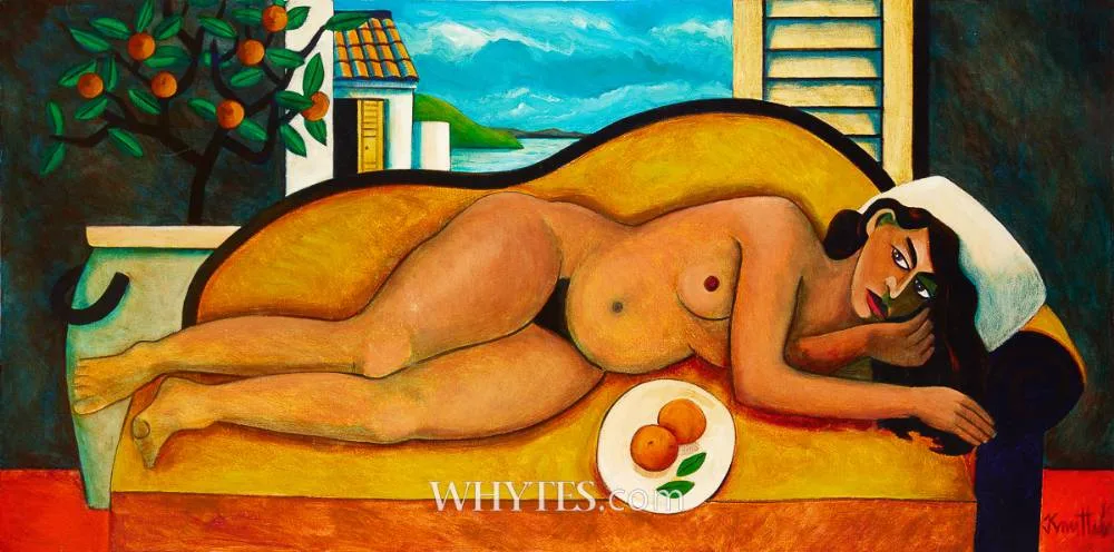 NUDE by Graham Knuttel, oil on canvas, offered May 2025
