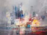 Colin Gibson, EVENING LIGHTS ON THE HUDSON, NEW YORK