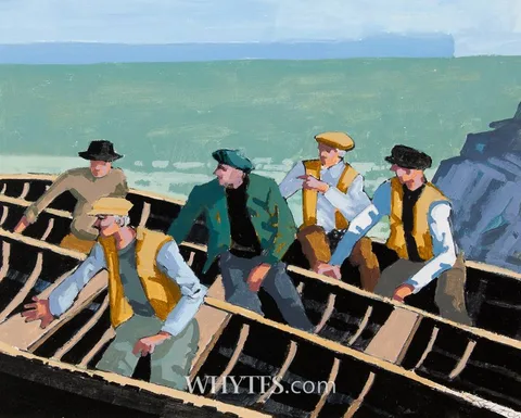 John Skelton, ON THE MOVE, acrylic on paper