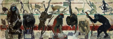 John Short, GIBBONS, 2015, watercolour