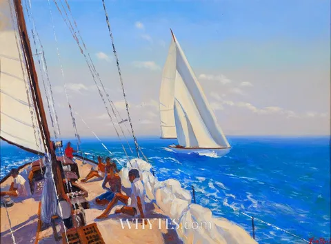 Tom Roche, SAILING THE MED, oil on canvas