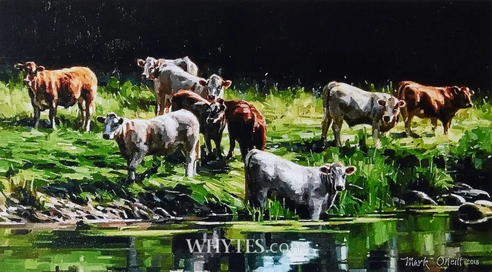 RIVER PASTURE by Mark O'Neill, 2018, print; (no. 41 from an edition of 200), sold Mar 2025