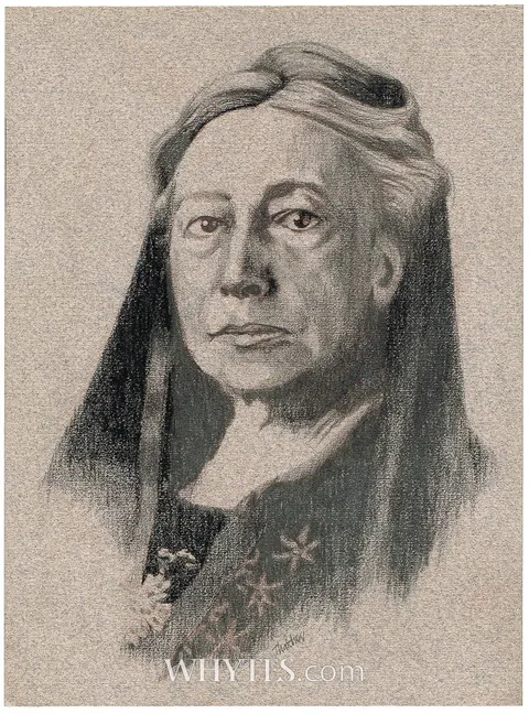 Gerald Kelly, PORTRAIT OF LADY AUGUSTA GREGORY, charcoal and pencil on board; (unframed)