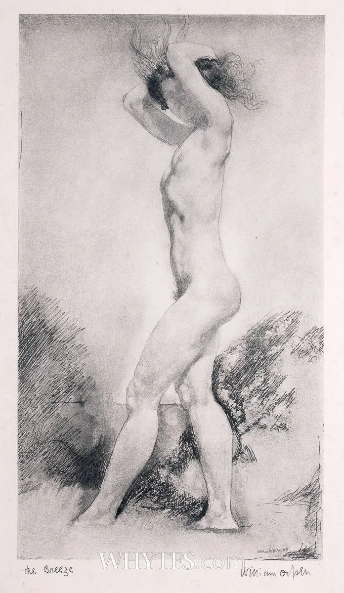 THE BREEZE by William Orpen, 1910, photogravure, sold Mar 2025