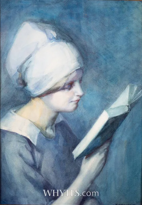 Kathleen Maidment, THE PURITAN MAID, PRISCILLA, c.1913, watercolour