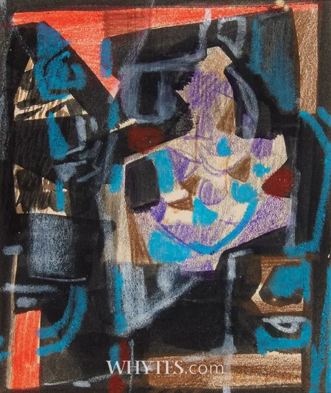 FLAMENCO DANCER by George Campbell, 1969, mixed media, sold Mar 2025
