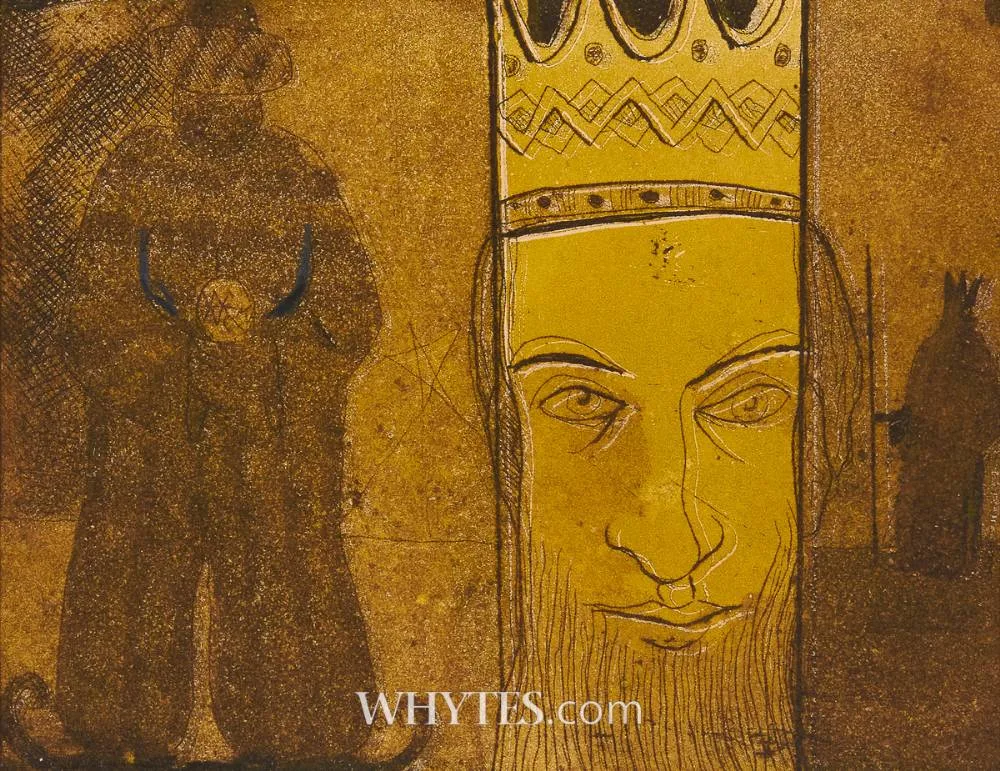 WISE MEN by Gerard Dillon, mixed media, sold Mar 2025