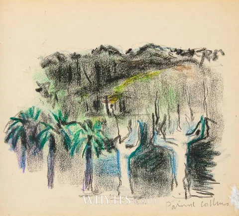Patrick Collins, LANDSCAPE, GOLFE-JUAN, FRANCE, 1964, pastel