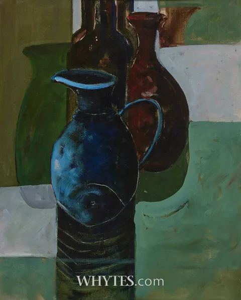 George Dunne, BLUE JUG, oil on board
