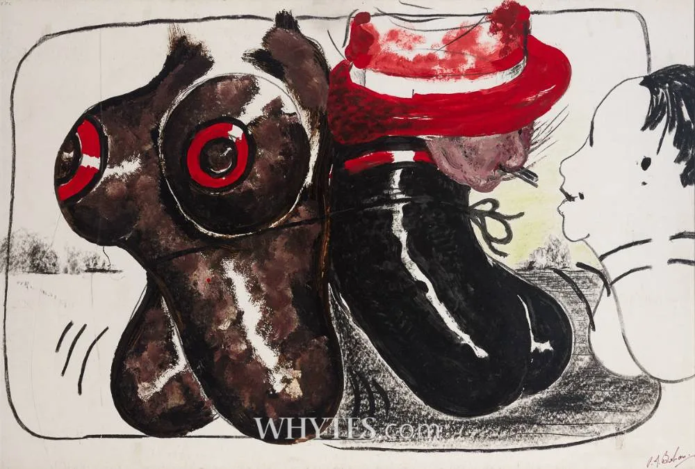 ABSTRACT COMPOSITION by Peter J. Behan, mixed media, offered Mar 2025