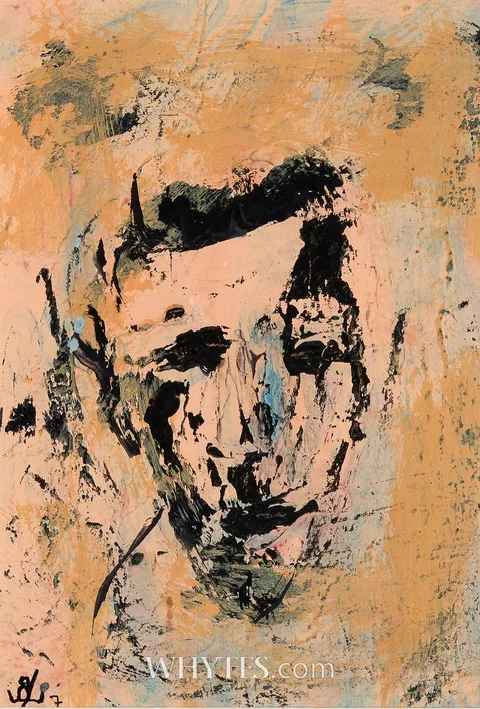 HEAD by John Kingerlee, 2007, acrylic on paper, offered Mar 2025