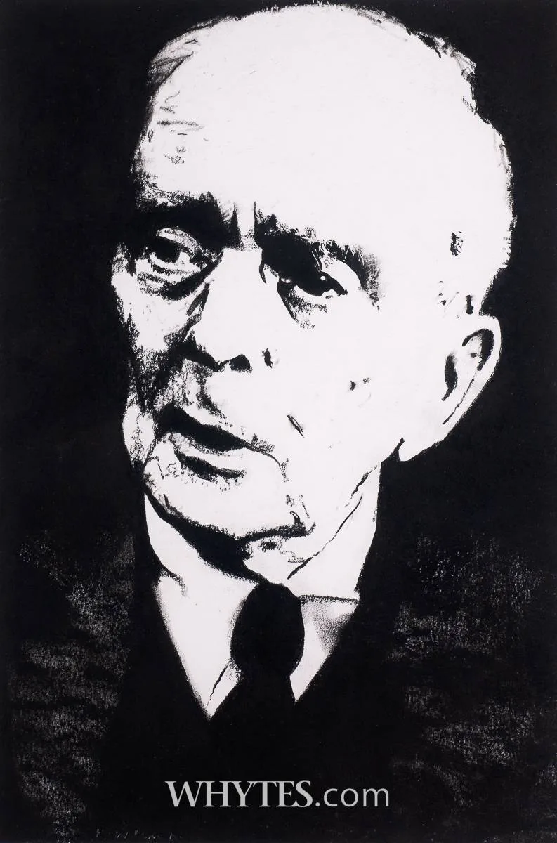 SEÁN MACBRIDE by Ross Wilson, charcoal, offered Mar 2025