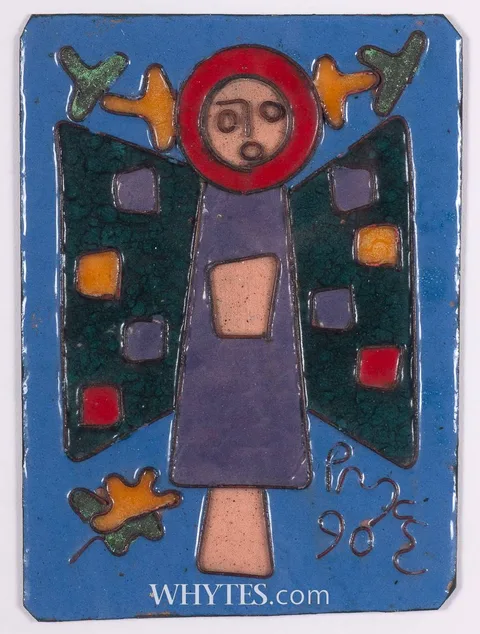 Patrick McElroy, LEAF AND ANGEL, 1990, enamel on copper