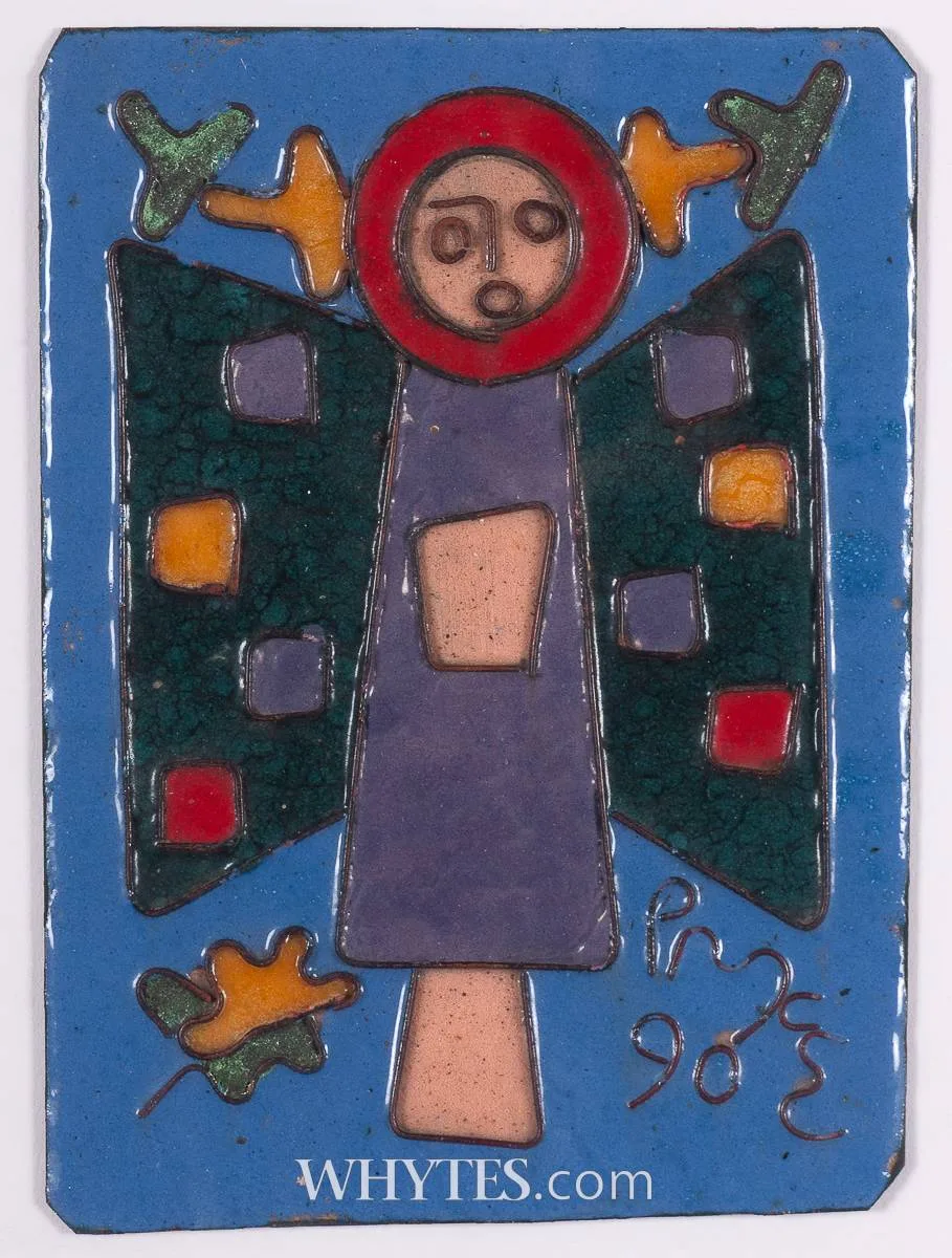 Patrick McElroy, LEAF AND ANGEL, 1990, enamel on copper