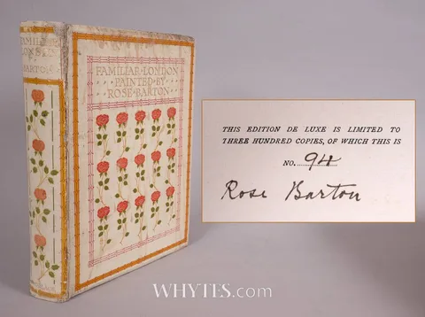 Rose Maynard Barton, FAMILIAR LONDON PAINTED BY ROSE BARTON - DELUXE EDITION, Limited de luxe edition; (no. 94 from an edition of 300)