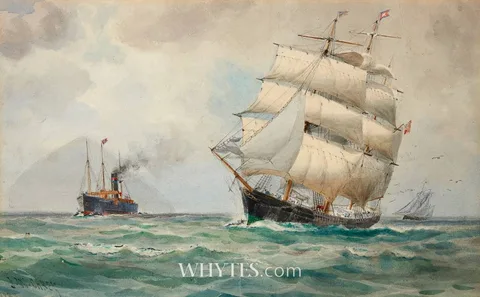 AGNES C. JAMES, BELFAST by Joseph William Carey, 1925, watercolour, sold Mar 2025