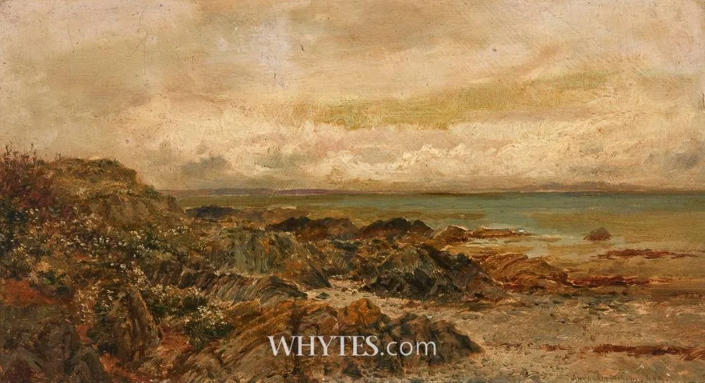 COASTAL SCENE by Alexander Williams, oil on board, offered Mar 2025