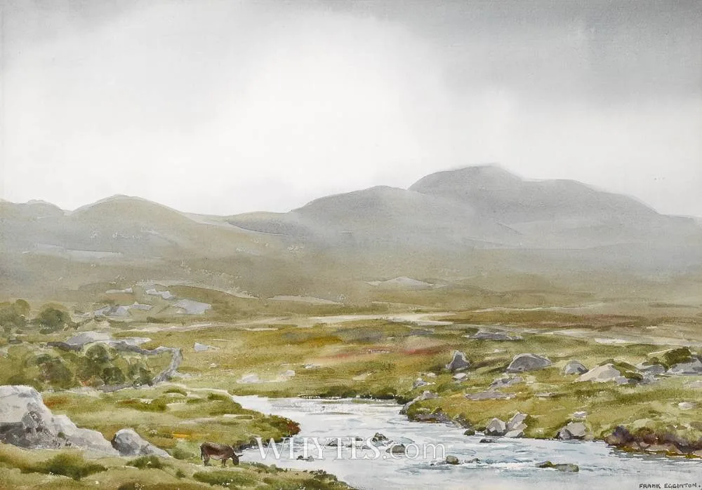 RIVER SCENE by Frank Egginton, watercolour, offered Mar 2025